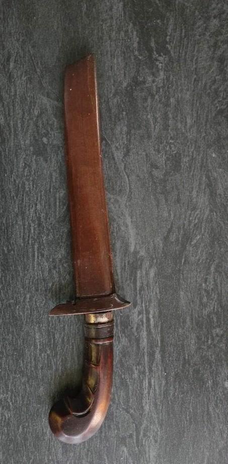 Antieke Badik - Traditioneel Indonesisch Mes, Antiek en Kunst, Curiosa en Brocante, Ophalen of Verzenden