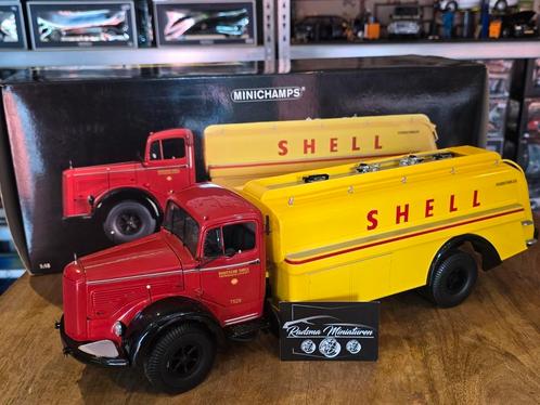 Mercedes-Benz L 6600 Shell Tanker 1950 1:18 Minichamps, Hobby en Vrije tijd, Modelauto's | 1:18, Zo goed als nieuw, Overige typen