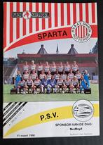 Sparta - PSV  1989/1990, Ophalen of Verzenden, Zo goed als nieuw, PSV, Boek of Tijdschrift