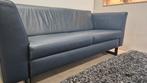 Marine blauwe leren TopForm 2 zits design bank, Huis en Inrichting, 150 tot 200 cm, 75 tot 100 cm, Ophalen of Verzenden, Zo goed als nieuw