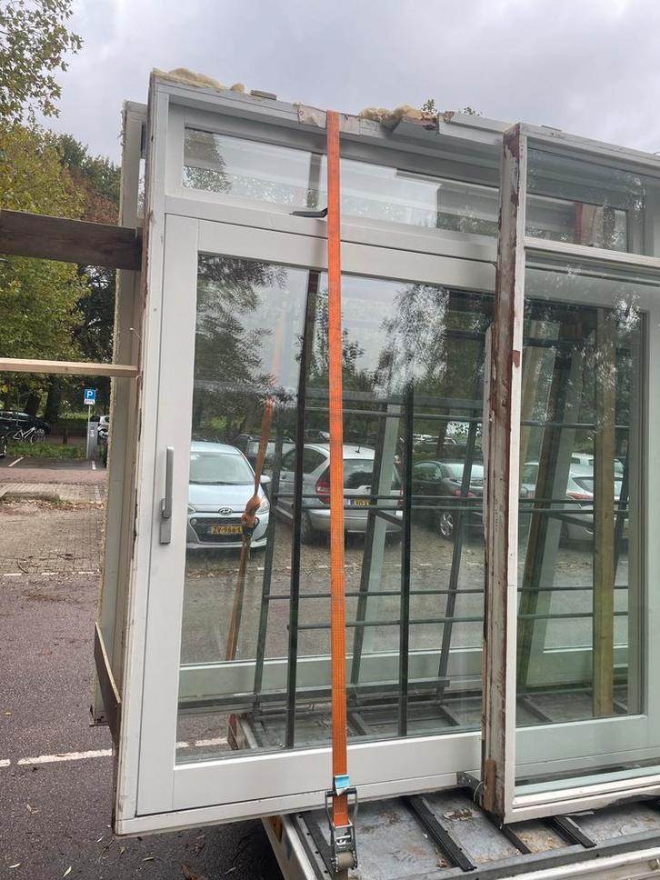 Meranti Hefschuifpui - 460x266cm kozijn, Doe-het-zelf en Verbouw, Glas en Ramen, Gebruikt, Gevelraam of Ruit, 160 cm of meer, Ophalen of Verzenden