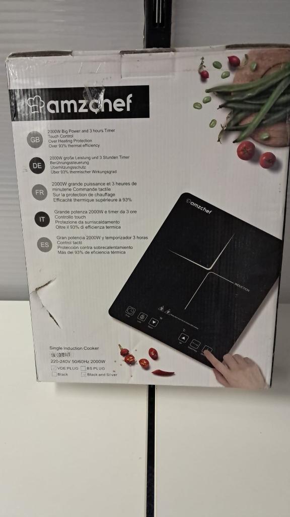 NIEUW Enkele Inductiekookplaat 2000W, Witgoed en Apparatuur, Kookplaten, Nieuw, Vrijstaand, Gas, 3 kookzones of minder, Ophalen of Verzenden