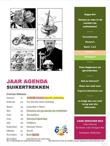 Suikertrekken cursus suikerkunst hobby  beschikbaar voor biedingen