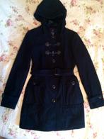 MEXX donkerblauw hooded duffle mantel coat houtje touwtje 42, Mexx, Blauw, Maat 42/44 (L), Nieuw