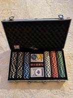 Complete Pokerset in Koffer - Kaarten, Chips en Dobbelstenen, Vijf spelers of meer, Ophalen, Zo goed als nieuw