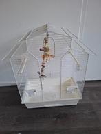 Witte vogelkooi, Dieren en Toebehoren, Vogels | Hokken en Kooien, Ophalen, Gebruikt, Metaal, Vogelkooi