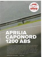 2 Losse reportages Aprilia Caponord 1200, 2013/2014 (NL)., Boeken, Motoren, Ophalen of Verzenden, Motorrijder (B)., Zo goed als nieuw