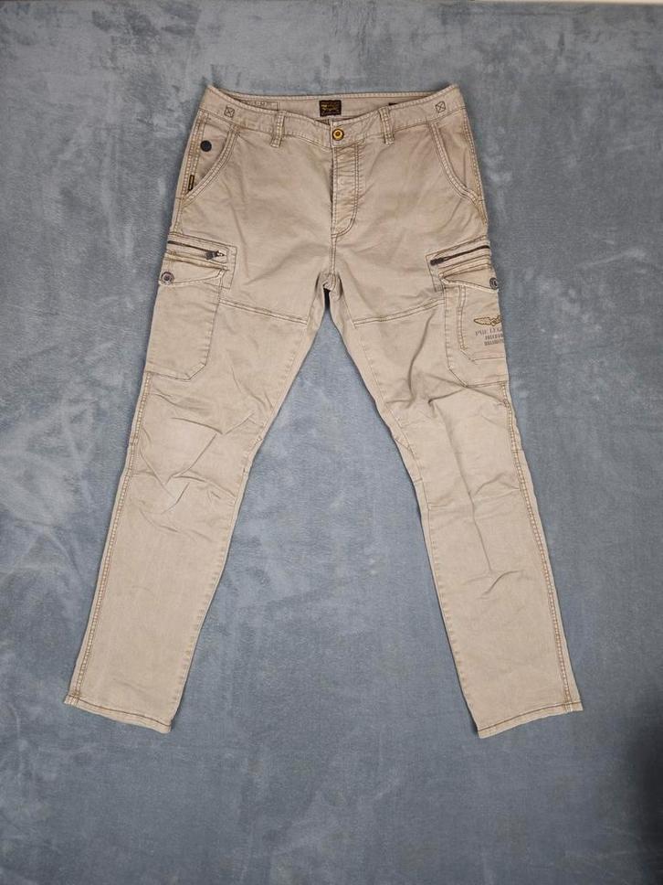 PME Legend Cargo Broek W35 L34 Beige Pall Mall, Kleding | Heren, Broeken en Pantalons, Zo goed als nieuw, Maat 52/54 (L), Beige