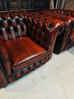 Set Gevlamd Rode Chesterfield Clubfauteuils, Gebruikt, Bollenmarkt 14c Zwaagdijk Oost, Treasure, Ophalen of Verzenden