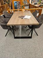 Eettafel Dutch Oak Steel, Huis en Inrichting, Tafels | Eettafels, Ophalen, Eikenhout, Nieuw, 50 tot 100 cm