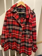 FOREVER 21 ROOD CHECK WINTER JAS/COAT, MAAT: L, Kleding | Dames, Ophalen of Verzenden, Zo goed als nieuw, Maat 42/44 (L), Rood