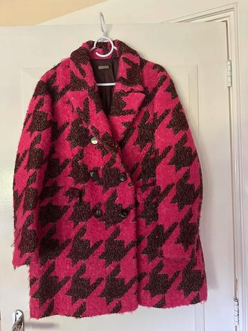 Maliparmi wollen ruit bordeaux/burgundy/roze mt 42. (Ital) beschikbaar voor biedingen