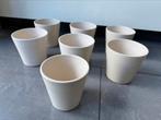 6 bloempotten 13cm & één bloempot 12,5cm, Tuin en Terras, Bloempotten, Ophalen, Rond, Binnen, Zo goed als nieuw