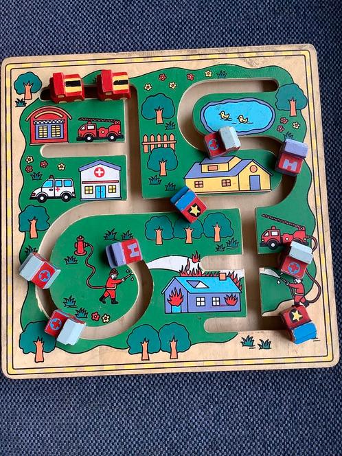3D houten schuifpuzzel auto montessori puzzel, Kinderen en Baby's, Speelgoed | Educatief en Creatief, Zo goed als nieuw, Puzzelen