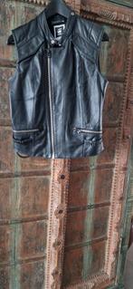 G-Star RAW dames leren gilet L, Maat 38/40 (M), Zwart, Ophalen of Verzenden, Zo goed als nieuw