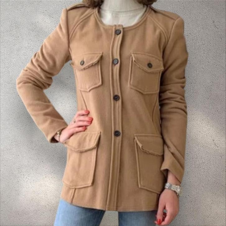 Isabel Marant Étoile Camel Wool Utility Jacket – Size 36 EU, Kleding | Dames, Tops, Gedragen, Maat 36 (S), Bruin, Lange mouw, Ophalen of Verzenden