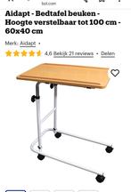 Bedtafel op wieltjes in hoogte verstelbaar, Ophalen of Verzenden, Zo goed als nieuw