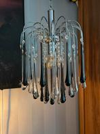 Speciale Murano Kroonluchter met Zwart/ Helderglas Pegels, Ophalen, Glas