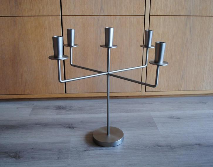 Design kandelaar - vijfarmig - demontabel, Huis en Inrichting, Woonaccessoires | Kandelaars en Kaarsen, Zo goed als nieuw, Kandelaar