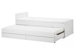 SLÄKT ikea 1 persoons bed met onderbed, Huis en Inrichting, Slaapkamer | Bedden, Ophalen, 90 cm, Eenpersoons, Wit