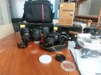 Nikon D5200 met 3 lenzen, tas en toebehoren, Ophalen of Verzenden, Zo goed als nieuw, Nikon, 8 keer of meer