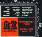 Sticker: GZ - Zuiderwijk - Poeldijk, Verzenden, Zo goed als nieuw, Bedrijf of Vereniging