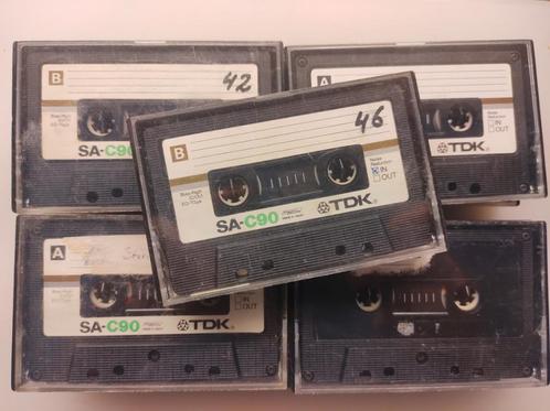 TDK SA 90 cassettes 9 stuks SA90, Cd's en Dvd's, Cassettebandjes, Gebruikt, Voorbespeeld, Overige genres, 2 t/m 25 bandjes, Ophalen of Verzenden