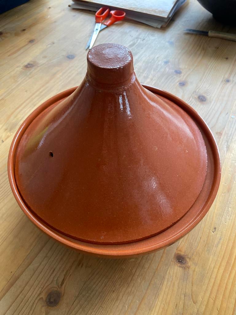 Tajine aardewerk kookpot, Overige materialen, Gebruikt, Inductieplaat, Pot, Bus of Blik