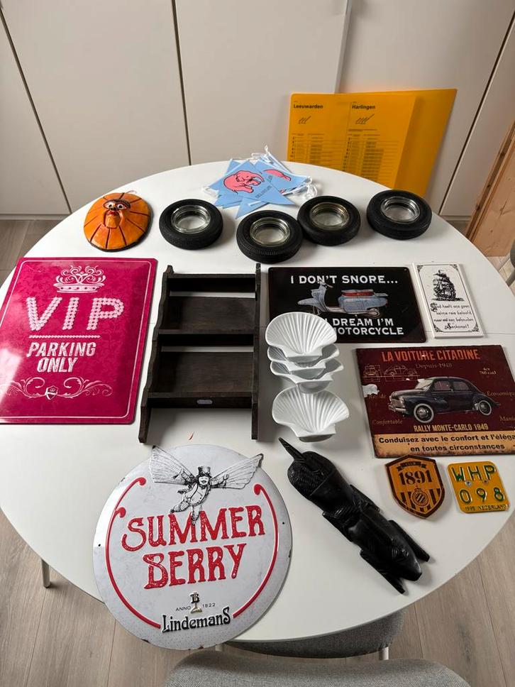 Mancave/Garage Decoratie - Grote Partij!, Verzamelen, Merken en Reclamevoorwerpen, Zo goed als nieuw, Reclamebord, Verzenden