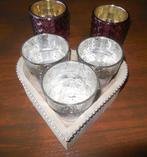 5 Waxinelichthouders, Ophalen of Verzenden, Gebruikt, Overige materialen, Minder dan 25 cm