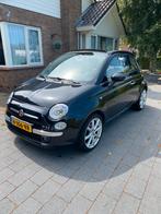Fiat 500Cabrio1.2 C 2012 Zwart airco 104300km !! 17LM velgen, Auto's, Voorwielaandrijving, 4 cilinders, Cabriolet, Leder en Stof