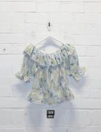 Ted Baker - Offshoulder blouse maat 2/38 & 3/40 - Nieuw €125, Maat 38/40 (M), Blauw, Nieuw, Ophalen of Verzenden