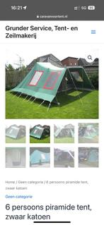 6 pers zwaar katoenen tent (model de waard) van fa Grunder, Caravans en Kamperen, Ophalen, Nieuw
