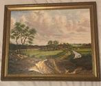 Handgeschilderd schilderij boerenlandschap, Antiek en Kunst, Kunst | Schilderijen | Klassiek, Ophalen of Verzenden
