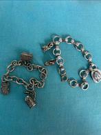 Bedelarmband met diverse bedels, Gebruikt, Staal, Ophalen of Verzenden, Met bedels of kralen