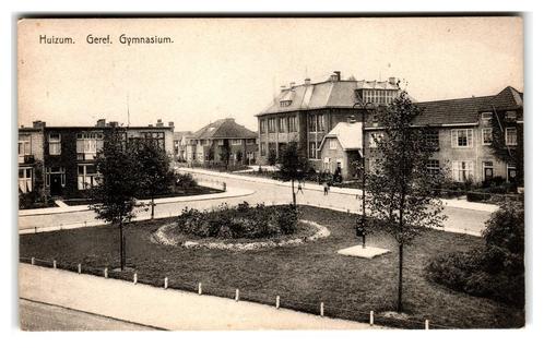 Huizum, (Leeuwarden) Geref. Gymnasium, Verzamelen, Ansichtkaarten | Nederland, Gelopen, Friesland, 1920 tot 1940, Verzenden