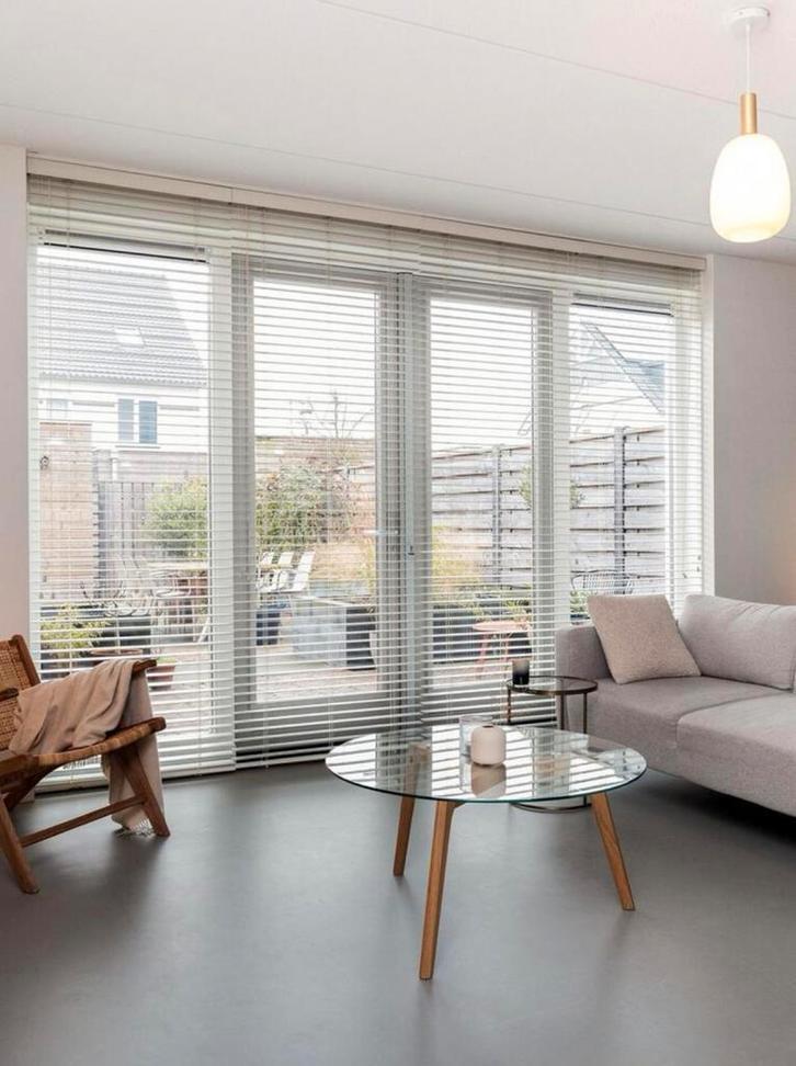 Witte houten jaloezieën - Joe Benelli, Huis en Inrichting, Stoffering | Gordijnen en Lamellen, Zo goed als nieuw, 200 cm of meer