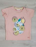 Leuk licht oranje shirt met citroen print - maat 134 / 140, Gebruikt, Meisje, Ophalen of Verzenden, Shirt of Longsleeve