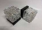 Vintage ice cube plafondlamp Helena Tynell jaren zeventig, Ophalen of Verzenden, Zo goed als nieuw, Glas, Space age