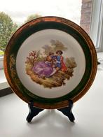 Wandbord Limoges groen diameter 25 cm, Ophalen of Verzenden