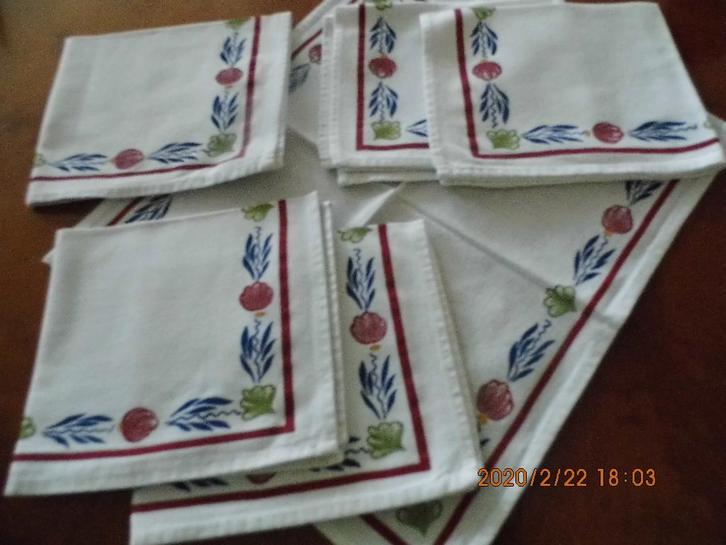 BOERENBOND (DEK)SERVETTEN NIEUW 6 st., Huis en Inrichting, Keuken | Servies, Nieuw, Overige typen, Boerenbont, Overige materialen