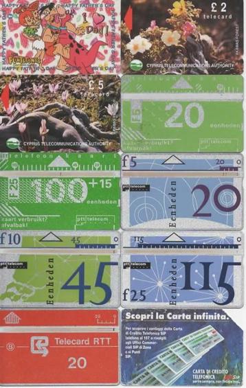 12x Telefoonkaarten beschikbaar voor biedingen