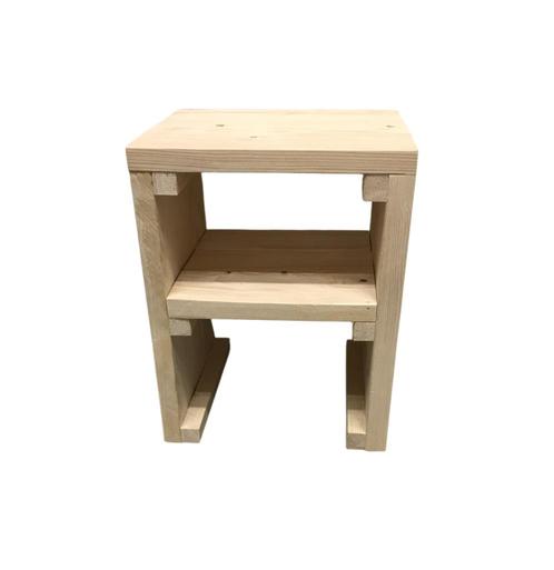 Steigerhouten nachtkastje Erik | Steigerhouten kruk Erik, Huis en Inrichting, Krukjes, Nieuw, Hout, Ophalen of Verzenden