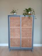 HKliving Kast schuifdeur mango hout en riet, Ophalen, Zo goed als nieuw