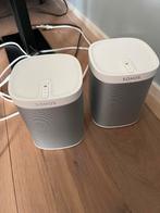 Sonos Play 1 Stereopaar - S2 Compatible, Ophalen of Verzenden, Gebruikt, Front, Rear of Stereo speakers, Sonos