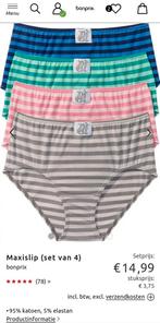 Set van 4 maxi slips van bonprix nieuw 48/50, Verzenden, Zwart, Slip