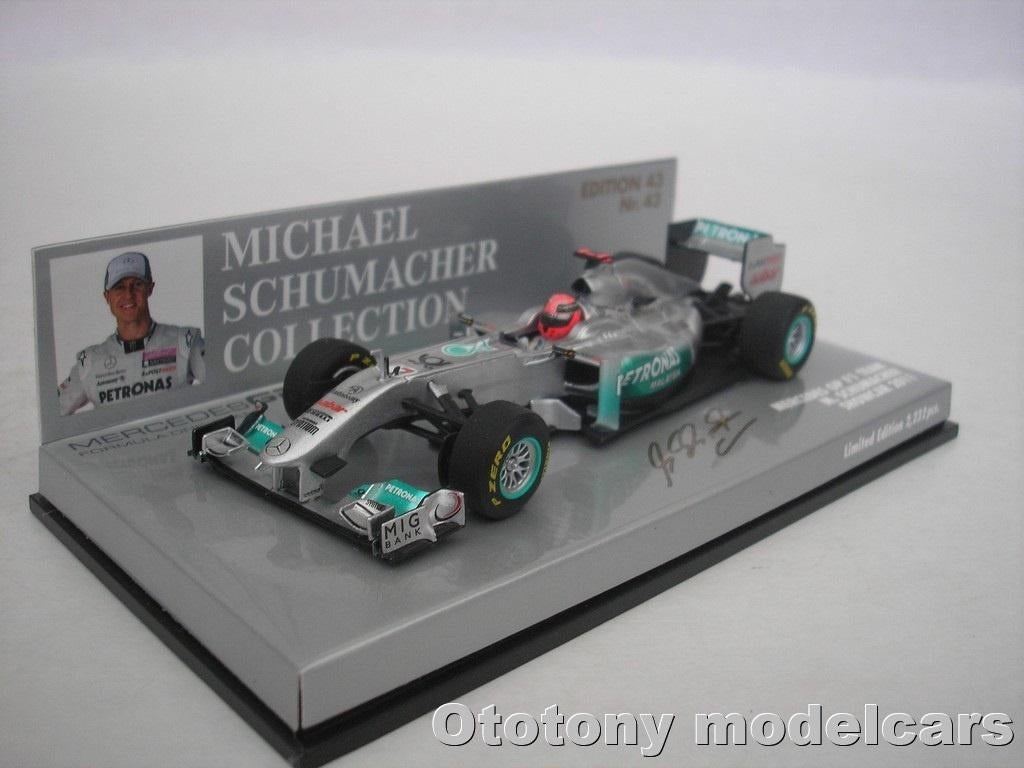 Mercedes GP Petronas Showcar 2011 Schumacher 1/43 Minichamps, Ophalen of Verzenden, Nieuw, Auto, MiniChamps