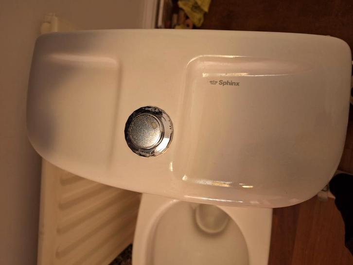 Sphinx duoblok AO, glans wit, Doe-het-zelf en Verbouw, Sanitair, Gebruikt, Toilet, Ophalen