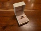 Witgouden ring (mt51) met blauwe saffier en diamanten, Sieraden, Tassen en Uiterlijk, Ophalen, 20 of groter, Zo goed als nieuw