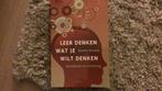 Rients Ritskes - Leer denken wat je wilt denken, Boeken, Ophalen of Verzenden, Zo goed als nieuw, Cultuurfilosofie, Rients Ritskes